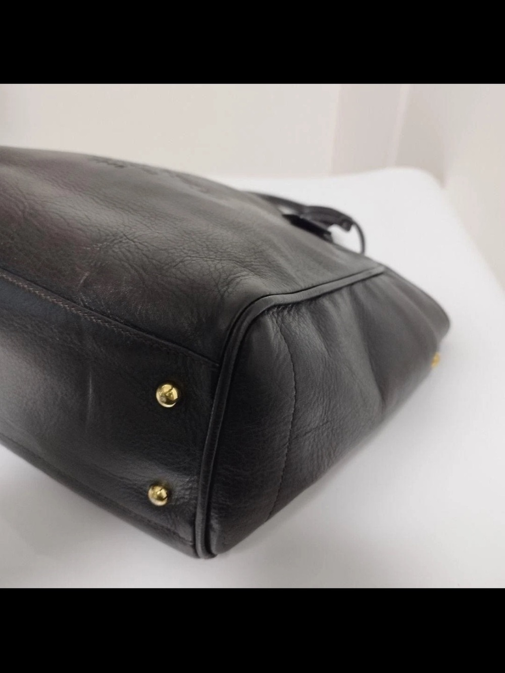 Loewe Black Embossed Logo Leather Tote - Picture 5 of 12